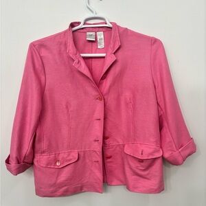 Emma and James Pink Linen Blend Blazer Jacket Size 14